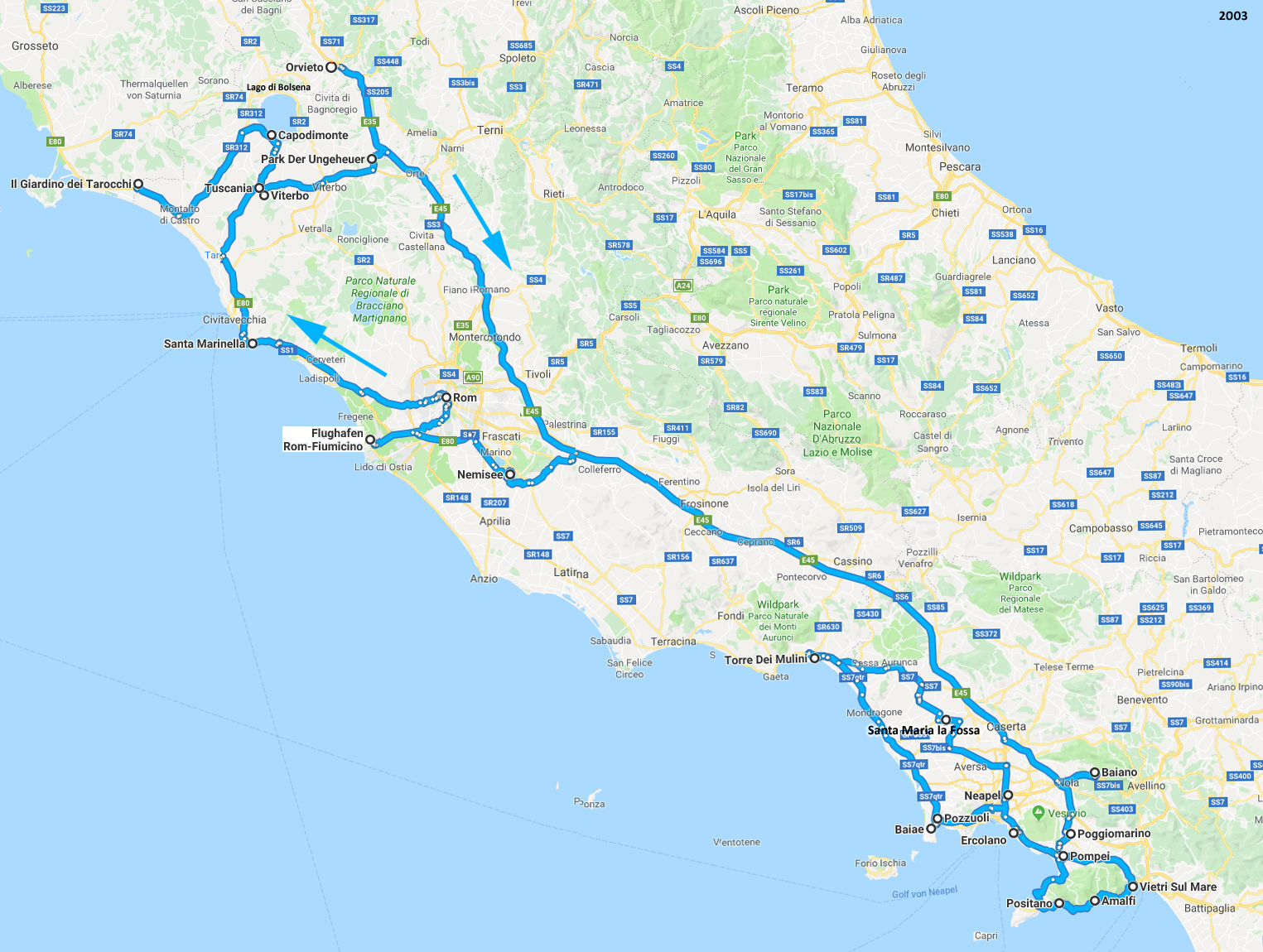Route Italien 2003