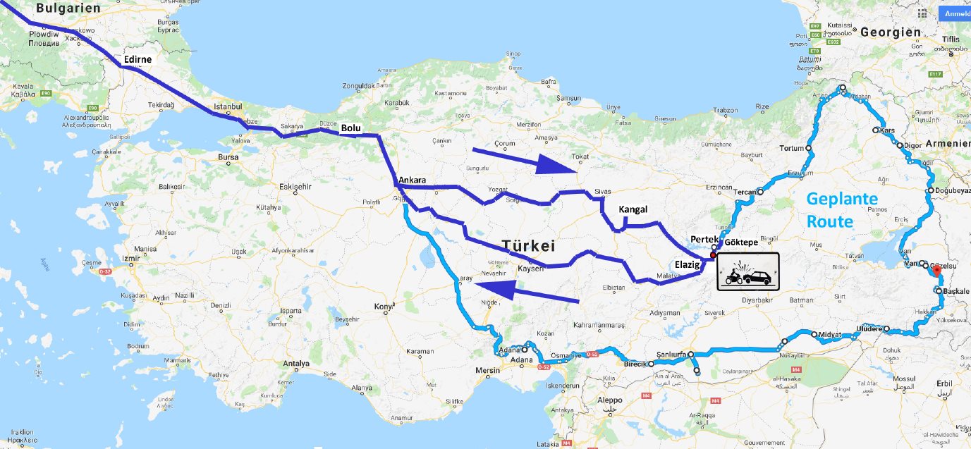 Türkei Route 1989